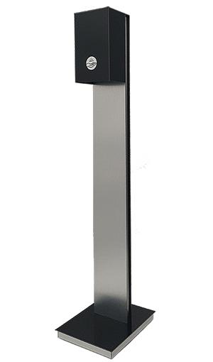 Desinfectiezuil - aluminium met zwart